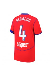 Paris Saint-Germain Lucas Beraldo #4 Jalkapallovaatteet Kolmaspaita 2025-26 Lyhythihainen